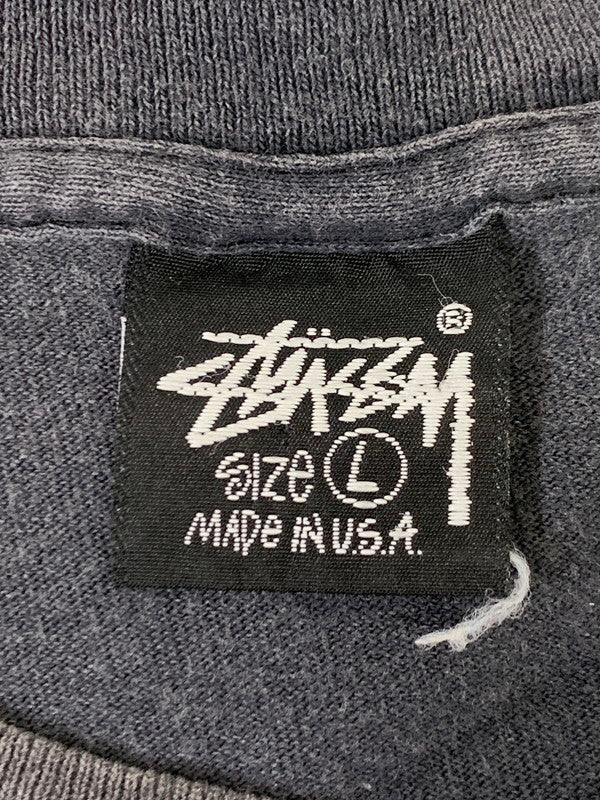 【現状渡し品】【メンズ】 OLD STUSSY オールドステューシー 80'S後期 LOGO PRINT TEE ショートスリーブ 142-250611-AS-37-min サイズ：L カラー：グレー 万代Net店