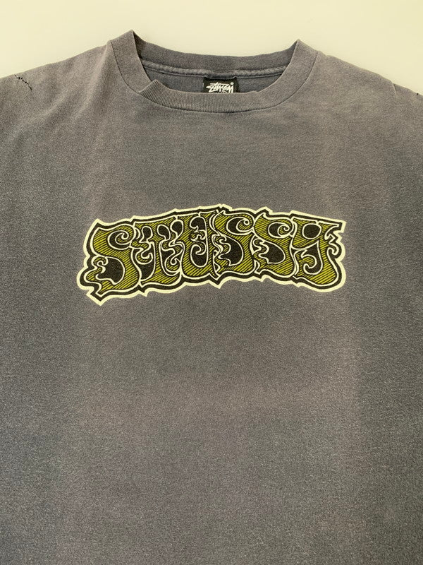 【現状渡し品】【メンズ】 OLD STUSSY オールドステューシー 80'S後期 LOGO PRINT TEE ショートスリーブ 142-250611-AS-37-min サイズ：L カラー：グレー 万代Net店