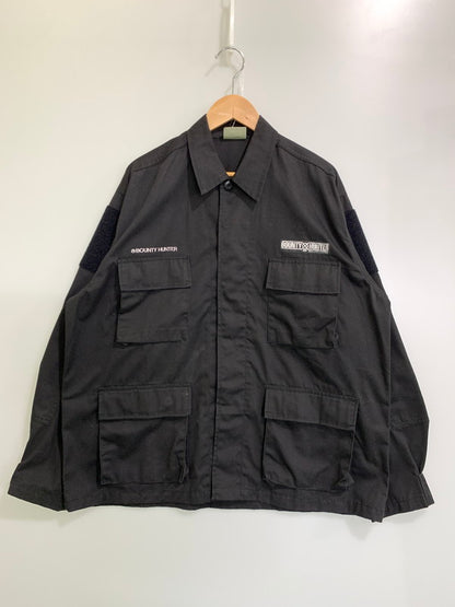 【中古品】【メンズ】 BOUNTY HUNTER バウンティーハンター ×ROTHCO ロスコ 1227-0429-KP-0704 21AW CUSTOM BDU SHIRT ロングスリーブ シャツ 142-250610-AS-33-min サイズ：L カラー：ブラック 万代Net店