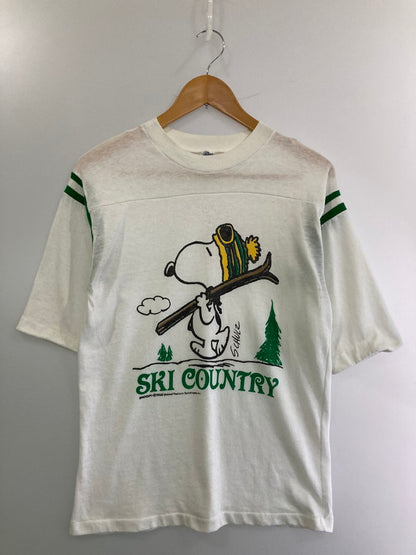 【現状渡し品】【メンズ】 ARTEX アルテックス 70S SNOOPY SKI COUNTRY MINNESOTA FOOTBALL TEE Tシャツ トップス 146-250609-ks-14-min サイズ：M カラー：ホワイト 万代Net店