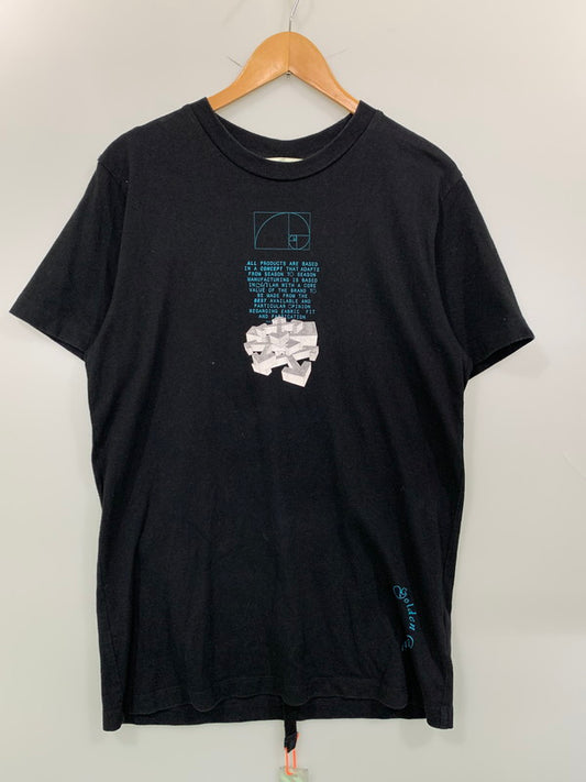 【中古品】【メンズ】 OFF-WHITE オフホワイト DRIPPING ARROWS S S TEE Tシャツ トップス 142-250609-ks-52-min サイズ：M カラー：ブラック 万代Net店