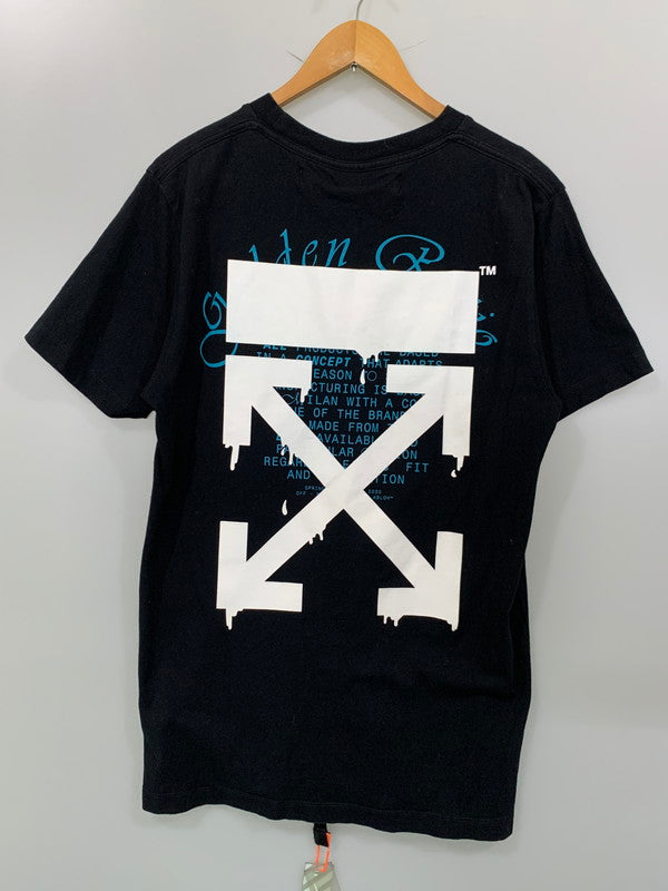 【中古品】【メンズ】 OFF-WHITE オフホワイト DRIPPING ARROWS S S TEE Tシャツ トップス 142-250609-ks-52-min サイズ：M カラー：ブラック 万代Net店