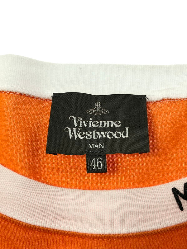 【中古品】【メンズ】 VIVIENNE WESTWOOD MAN ヴィヴィアンウエストウッド マン HIGH NECK L/S TEE VW-LP-72596 ハイネック ロングスリーブ Ｔシャツ トップス 141-260426-rt-03-tagh サイズ：46 カラー：オレンジ 万代Net店