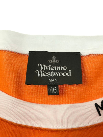 【中古品】【メンズ】 VIVIENNE WESTWOOD MAN ヴィヴィアンウエストウッド マン HIGH NECK L/S TEE VW-LP-72596 ハイネック ロングスリーブ Ｔシャツ トップス 141-260426-rt-03-tagh サイズ：46 カラー：オレンジ 万代Net店
