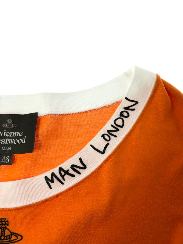 【中古品】【メンズ】 VIVIENNE WESTWOOD MAN ヴィヴィアンウエストウッド マン HIGH NECK L/S TEE VW-LP-72596 ハイネック ロングスリーブ Ｔシャツ トップス 141-260426-rt-03-tagh サイズ：46 カラー：オレンジ 万代Net店