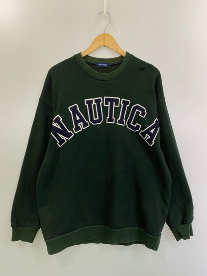 【中古品】【メンズ】 NAUTICA ノーティカ 213-1249 ARCH LOGO SWEATSHIRT スウェット トレーナー 147-250611-AS-31-min サイズ：M カラー：グリーン 万代Net店