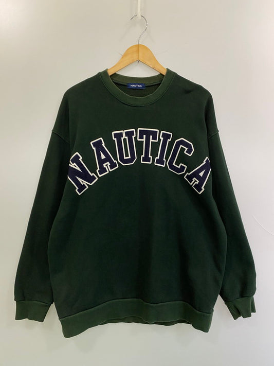 【中古品】【メンズ】 NAUTICA ノーティカ 213-1249 ARCH LOGO SWEATSHIRT スウェット トレーナー 147-250611-AS-31-min サイズ：M カラー：グリーン 万代Net店