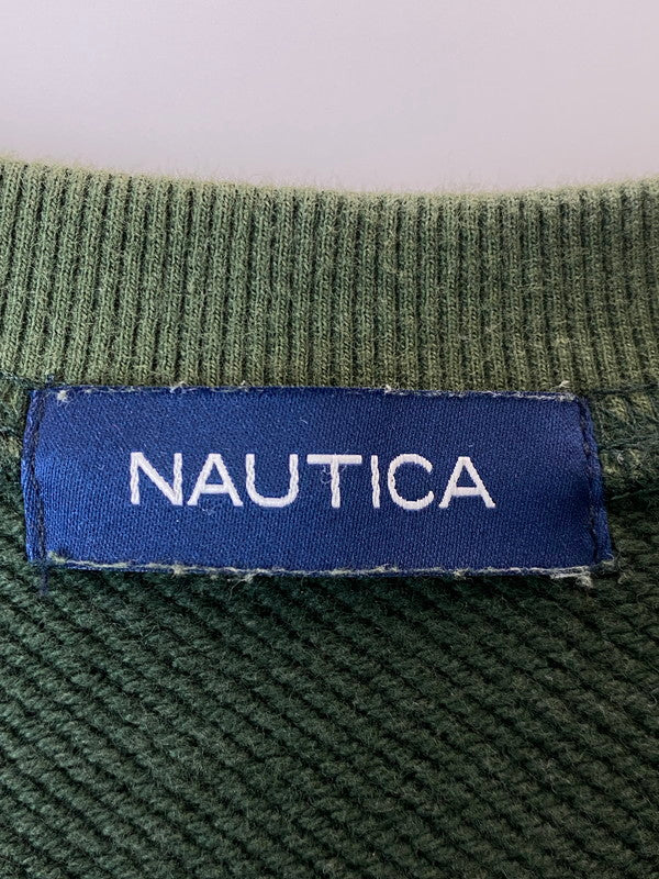 【中古品】【メンズ】 NAUTICA ノーティカ 213-1249 ARCH LOGO SWEATSHIRT スウェット トレーナー 147-250611-AS-31-min サイズ：M カラー：グリーン 万代Net店