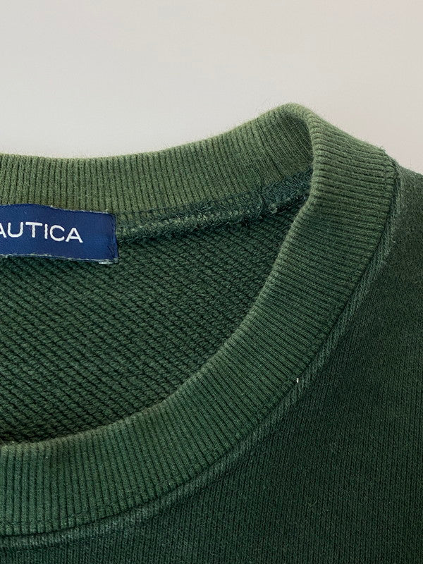 【中古品】【メンズ】 NAUTICA ノーティカ 213-1249 ARCH LOGO SWEATSHIRT スウェット トレーナー 147-250611-AS-31-min サイズ：M カラー：グリーン 万代Net店