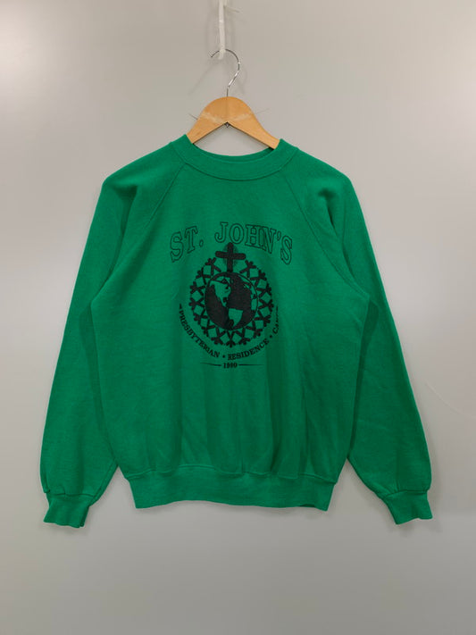 【中古品】【メンズ】 HANES ヘインズ 80S ST.JOHNS RAGLAN SWEAT スウェット 146-250609-ks-29-min サイズ：L カラー：グリーン 万代Net店