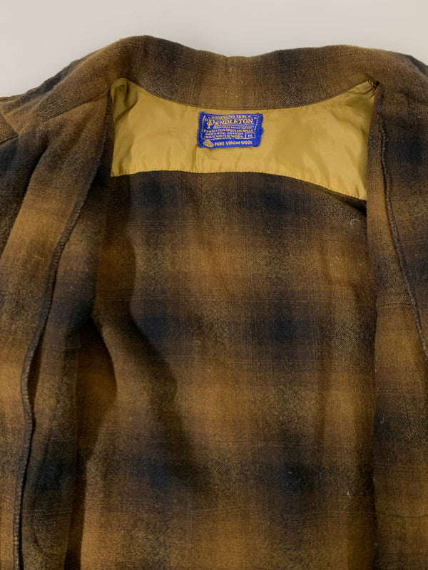 【現状渡し品】【メンズ】 PENDLETON ペンドルトン 60S BOARDSHIRT ボードシャツ ロングスリーブ 146-250611-AS-53-min サイズ：M カラー：ブラウン 万代Net店