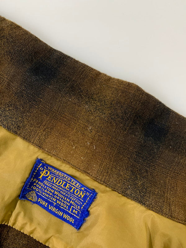 【現状渡し品】【メンズ】 PENDLETON ペンドルトン 60S BOARDSHIRT ボードシャツ ロングスリーブ 146-250611-AS-53-min サイズ：M カラー：ブラウン 万代Net店