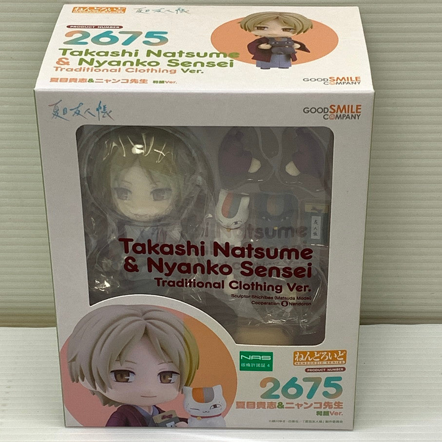 【未使用品】 グッドスマイルカンパニー ねんどろいど 2675 夏目友人帳 夏目貴志 ＆ ニャンコ先生 和服Ver. ノンスケール 塗装済可動 フィギュア 052-251029-cn-11-min 万代Net店