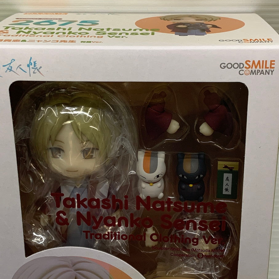 【未使用品】 グッドスマイルカンパニー ねんどろいど 2675 夏目友人帳 夏目貴志 ＆ ニャンコ先生 和服Ver. ノンスケール 塗装済可動 フィギュア 052-251029-cn-11-min 万代Net店