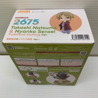 【未使用品】 グッドスマイルカンパニー ねんどろいど 2675 夏目友人帳 夏目貴志 ＆ ニャンコ先生 和服Ver. ノンスケール 塗装済可動 フィギュア 052-251029-cn-11-min 万代Net店