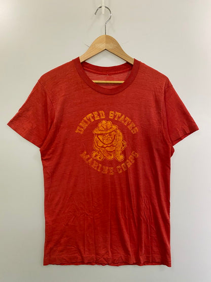 【現状渡し品】【メンズ】 GOD SS PRINT TEE USED 80S USMC 80年代 プリント Ｔシャツ メンズ トップス 146-250616-em-40-min カラー：レッド 万代Net店