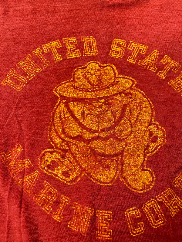 【現状渡し品】【メンズ】 GOD SS PRINT TEE USED 80S USMC 80年代 プリント Ｔシャツ メンズ トップス 146-250616-em-40-min カラー：レッド 万代Net店