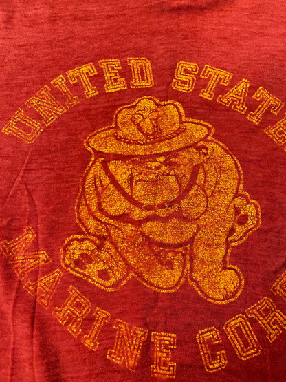 【現状渡し品】【メンズ】 GOD SS PRINT TEE USED 80S USMC 80年代 プリント Ｔシャツ メンズ トップス 146-250616-em-40-min カラー：レッド 万代Net店