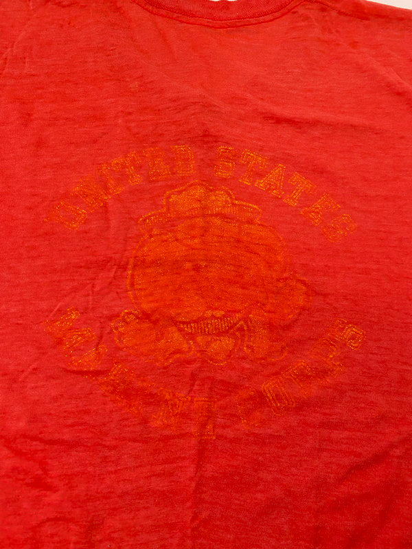 【現状渡し品】【メンズ】 GOD SS PRINT TEE USED 80S USMC 80年代 プリント Ｔシャツ メンズ トップス 146-250616-em-40-min カラー：レッド 万代Net店