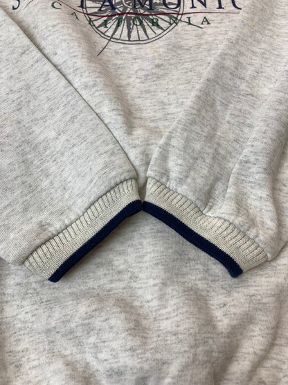 【中古品】【メンズ】 DIPORT USA 80S SANTA MONICA PRINT SWEAT SHIRT スウェット トレーナー 146-250617-AS-50-min サイズ：L カラー：オフホワイト系 万代Net店