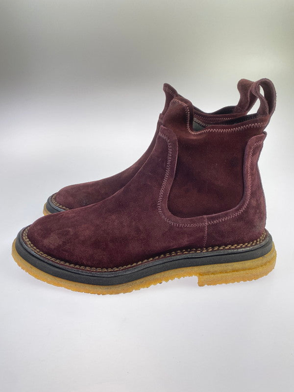 【中古品】【メンズ】 BUTTERO ブッテロ クレープソール スエード チェルシーブーツ 靴 シューズ 164-250617-AS-8-min サイズ：40 カラー：ワインレッド系 万代Net店