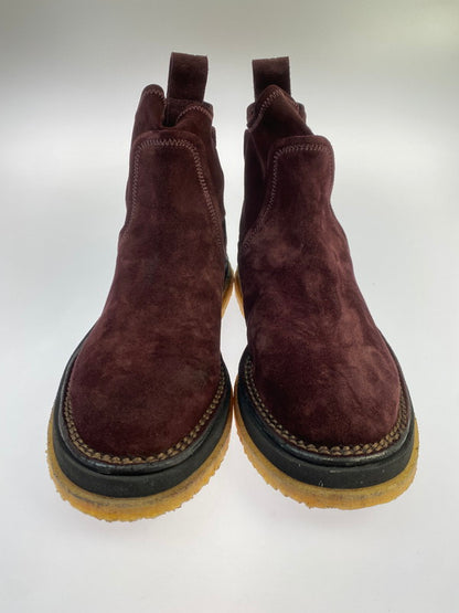 【中古品】【メンズ】 BUTTERO ブッテロ クレープソール スエード チェルシーブーツ 靴 シューズ 164-250617-AS-8-min サイズ：40 カラー：ワインレッド系 万代Net店