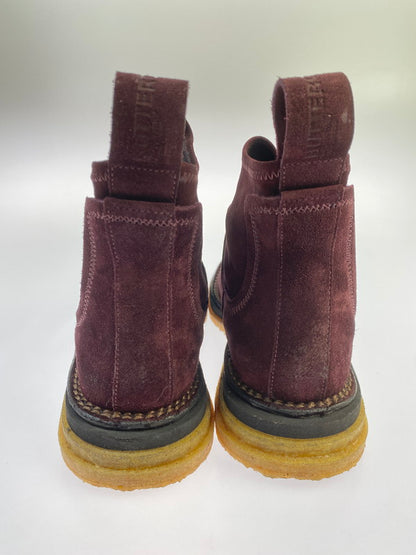 【中古品】【メンズ】 BUTTERO ブッテロ クレープソール スエード チェルシーブーツ 靴 シューズ 164-250617-AS-8-min サイズ：40 カラー：ワインレッド系 万代Net店
