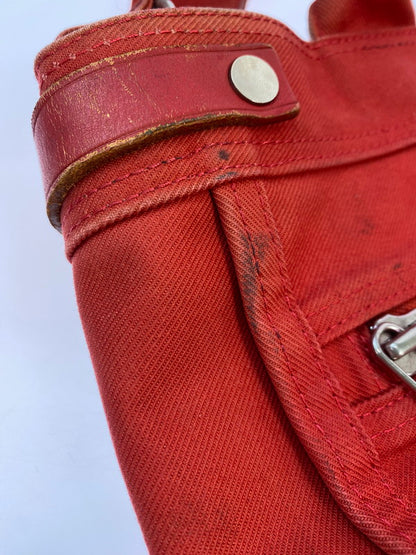 【中古品】【メンズ/レディース】 PORTER ポーター NAKED 2WAY TOTE BAG 667-09785 ネイキッド ツーウェイ トートバッグ カバン 188-250613-jt-14-min カラー：レッド 万代Net店