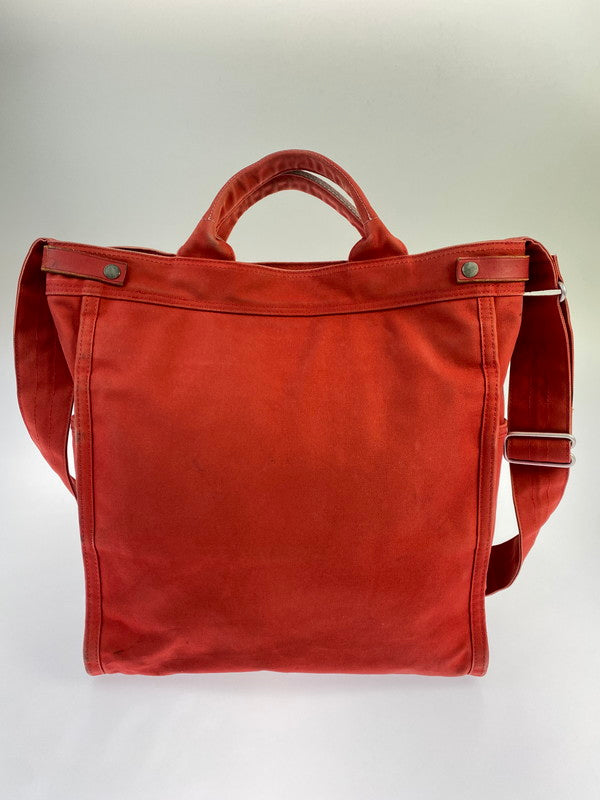 【中古品】【メンズ/レディース】 PORTER ポーター NAKED 2WAY TOTE BAG 667-09785 ネイキッド ツーウェイ トートバッグ カバン 188-250613-jt-14-min カラー：レッド 万代Net店