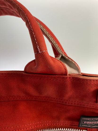 【中古品】【メンズ/レディース】 PORTER ポーター NAKED 2WAY TOTE BAG 667-09785 ネイキッド ツーウェイ トートバッグ カバン 188-250613-jt-14-min カラー：レッド 万代Net店