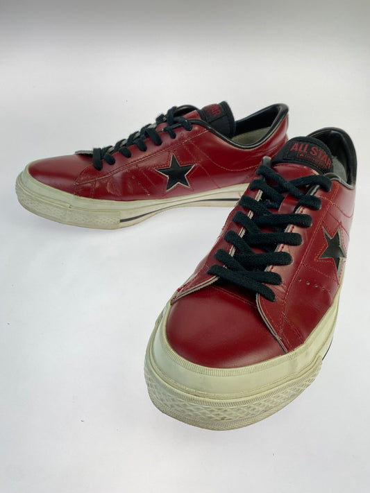 【中古品】【メンズ】 CONVERSE コンバース ONE STAR LEATHER ワンスター レザー スター アンド バーズ バスケットボール 162-250616-em-19-min サイズ：8 1/2 カラー：レッド/ブラック 万代Net店