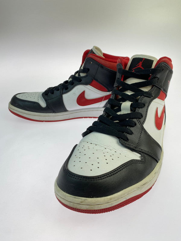 【現状渡し品】【メンズ】 NIKE ナイキ 554724-122 AIR JORDAN 1 MID GYM RED 靴 シューズ スニーカー 160-250610-AS-11-min サイズ：27.5cm カラー：ホワイト/ブラック/レッド 万代Net店