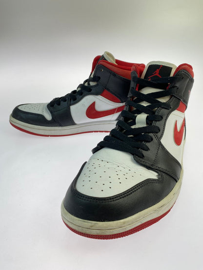 【現状渡し品】【メンズ】 NIKE ナイキ 554724-122 AIR JORDAN 1 MID GYM RED 靴 シューズ スニーカー 160-250610-AS-11-min サイズ：27.5cm カラー：ホワイト/ブラック/レッド 万代Net店