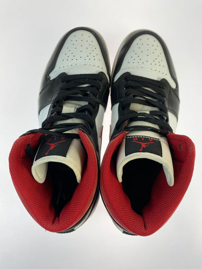 【現状渡し品】【メンズ】 NIKE ナイキ 554724-122 AIR JORDAN 1 MID GYM RED 靴 シューズ スニーカー 160-250610-AS-11-min サイズ：27.5cm カラー：ホワイト/ブラック/レッド 万代Net店
