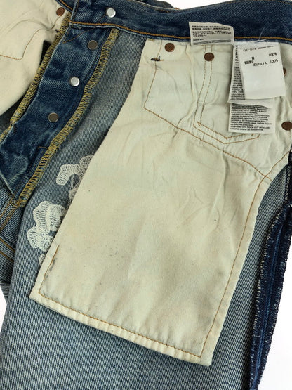 【中古品】【メンズ】 DENIM TEARS デニムティアーズ × LEVI'S リーバイス 501 COTTON WREATH JEANS 501 コットンリースジーンズ 153-251028-rt-10-tag サイズ：W28 カラー：ライトインディゴ 万代Net店