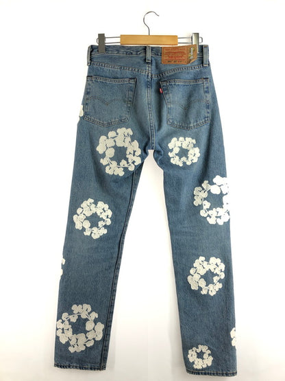 【中古品】【メンズ】 DENIM TEARS デニムティアーズ × LEVI'S リーバイス 501 COTTON WREATH JEANS 501 コットンリースジーンズ 153-251028-rt-10-tag サイズ：W28 カラー：ライトインディゴ 万代Net店