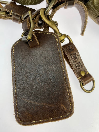 【中古品】【メンズ】 RALPH LAUREN ラルフローレン 90S 2WAY SHOULDER BAG ショルダーバッグ カバン 188-250625-AS-28-min カラー：グリーン/ブラウン 万代Net店