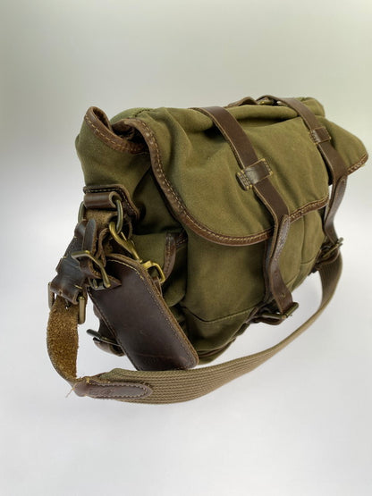 【中古品】【メンズ】 RALPH LAUREN ラルフローレン 90S 2WAY SHOULDER BAG ショルダーバッグ カバン 188-250625-AS-28-min カラー：グリーン/ブラウン 万代Net店