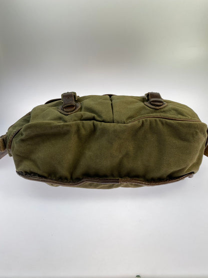 【中古品】【メンズ】 RALPH LAUREN ラルフローレン 90S 2WAY SHOULDER BAG ショルダーバッグ カバン 188-250625-AS-28-min カラー：グリーン/ブラウン 万代Net店