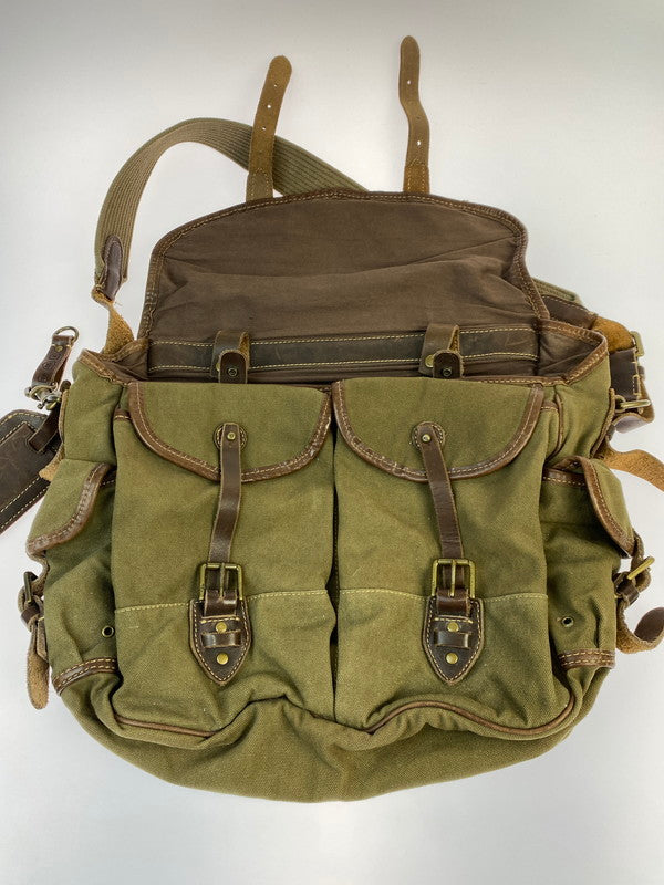 【中古品】【メンズ】 RALPH LAUREN ラルフローレン 90S 2WAY SHOULDER BAG ショルダーバッグ カバン 188-250625-AS-28-min カラー：グリーン/ブラウン 万代Net店