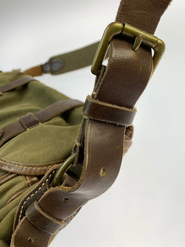 【中古品】【メンズ】 RALPH LAUREN ラルフローレン 90S 2WAY SHOULDER BAG ショルダーバッグ カバン 188-250625-AS-28-min カラー：グリーン/ブラウン 万代Net店