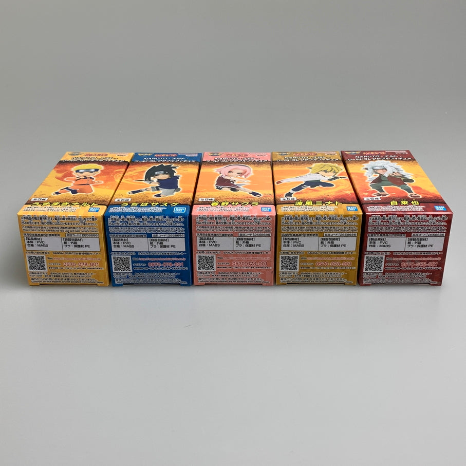 【中古品】 NARUTO ナルト ワールドコレクタブルフィギュア WCF ５種セット ナルト、サスケなど 051-260514-SH-05-min 万代Net店