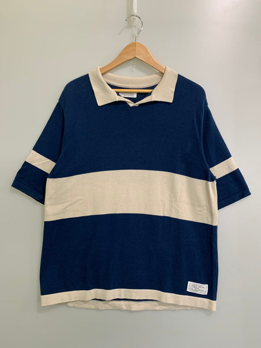 【中古品】【メンズ】 ORGUEIL オルゲイユ COTTON KNIT POLO OR‐9089 コットン ニット ポロ トップス 145-250616-jt-03-min サイズ：40 カラー：ネイビー/ホワイト 万代Net店