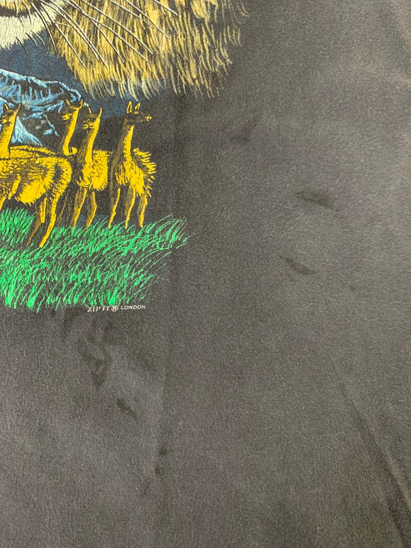 【中古品】【メンズ】 ZIP IT LONDON ジップイットロンドン 90S ANIMAL PRINT SHIRT 90年代 アニマル プリント Tシャツ トップス 146-250616-jt-12-min サイズ：XL カラー：ブラック 万代Net店