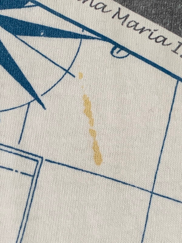 【中古品】【メンズ】 ANNA MARIA ISLAND 80S PICTURE PRINT SHIRT アンナマリアアイランド 80年代 ピクチャー プリント Tシャツ トップス 146-250616-jt-11-min サイズ：XL カラー：ホワイト 万代Net店