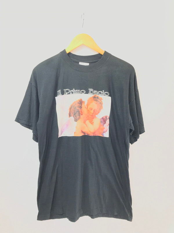 【中古品】【メンズ】 WILLIAM BOUGUEREAU ウィリアム アドルフ ブグロー FIRST KISS ART S/S TEE ファースト キス アート Tシャツ 半袖Tシャツ アートプリント トップス 146-260511-ty-03-tagh サイズ：L カラー：ブラック 万代Net店