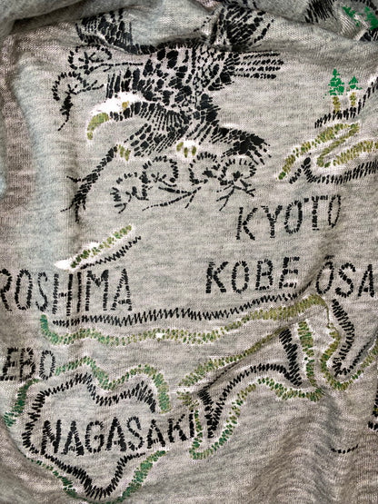 【現状渡し品】【メンズ】 VINTAGE 80-90S JAPAN MAP SOUVENIR TEE ショートスリーブ 146-250617-AS-33-min サイズ：S カラー：グレー 万代Net店