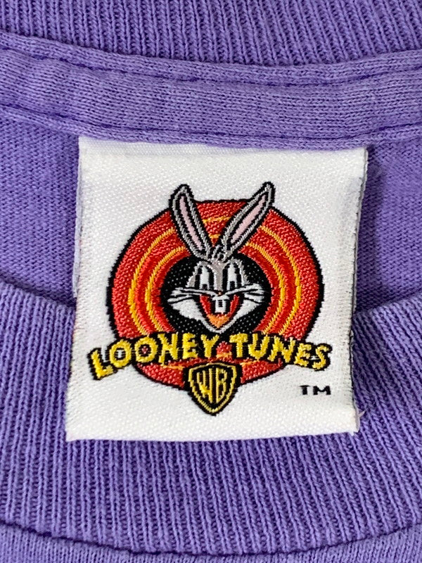 【中古品】【メンズ】 LOONEY TUNES ルーニー・テューンズ 90S NOT IN THIS LIFE TIME TEE 90年代 プリントTシャツ トップス 146-250616-jt-14-min カラー：パープル 万代Net店