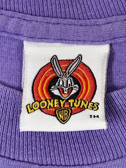 【中古品】【メンズ】 LOONEY TUNES ルーニー・テューンズ 90S NOT IN THIS LIFE TIME TEE 90年代 プリントTシャツ トップス 146-250616-jt-14-min カラー：パープル 万代Net店