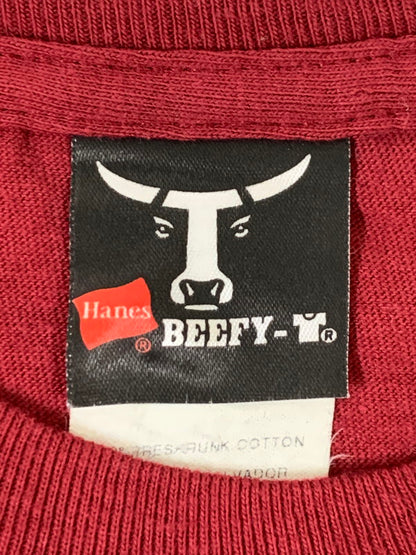 【中古品】【メンズ】 HANES BEEFY-T ヘインズビーフィー APPLE STORE SENDAI アップルストア 2006 IPOD TEE ショートスリーブ 146-250611-AS-51-min サイズ：M カラー：レッド 万代Net店
